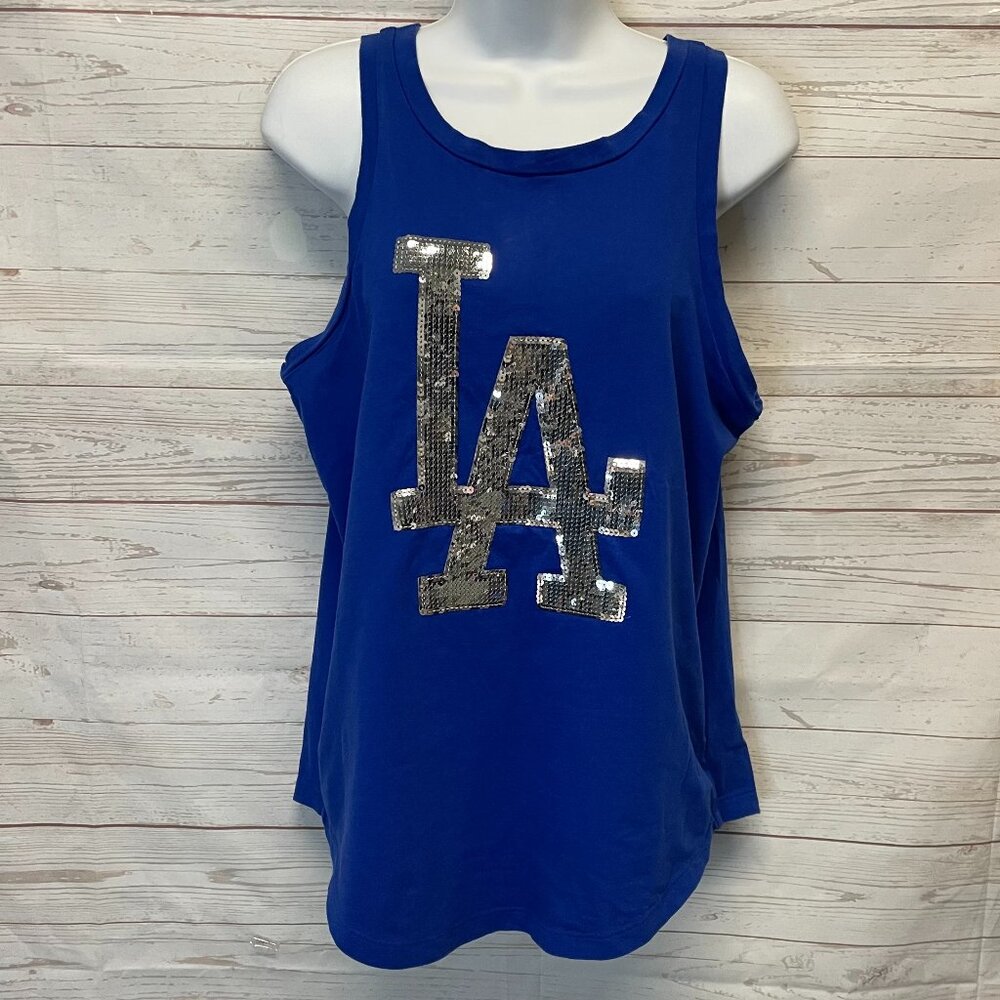 Pink Victoria's Secret Bling L.A. Dodgers Tank Top Rare!